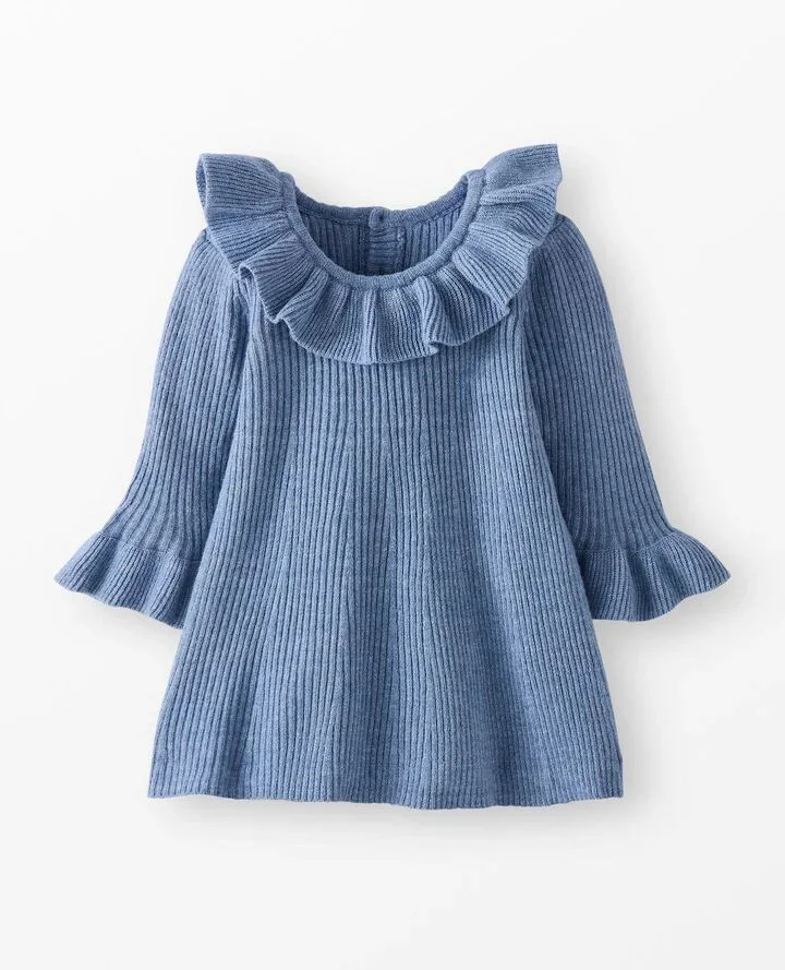 Baby Ruffle Collar Sweater Dress