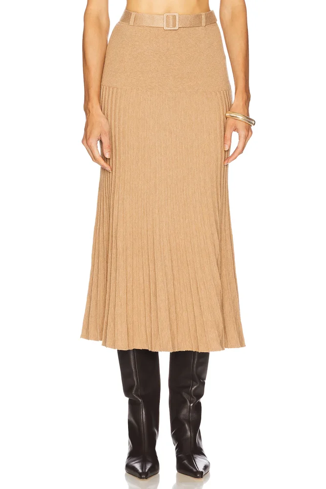 Rory Pleated Midi Skirt