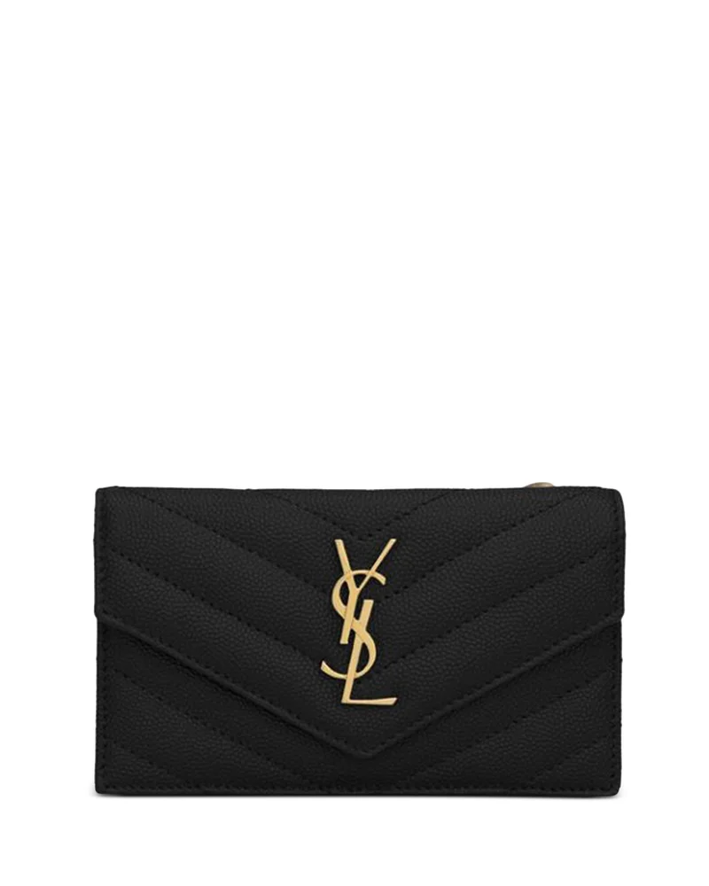 Cassandre Matelassé Fragments Flap Card Case in Grain De Poudre Leather