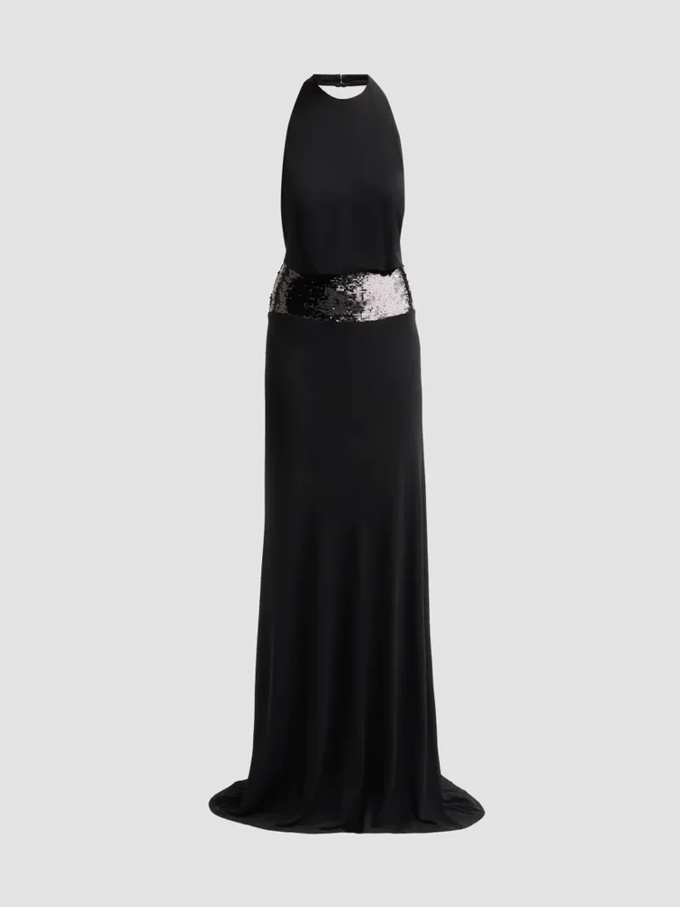 Theresa Sequined Halter Gown | Saks Fifth Avenue