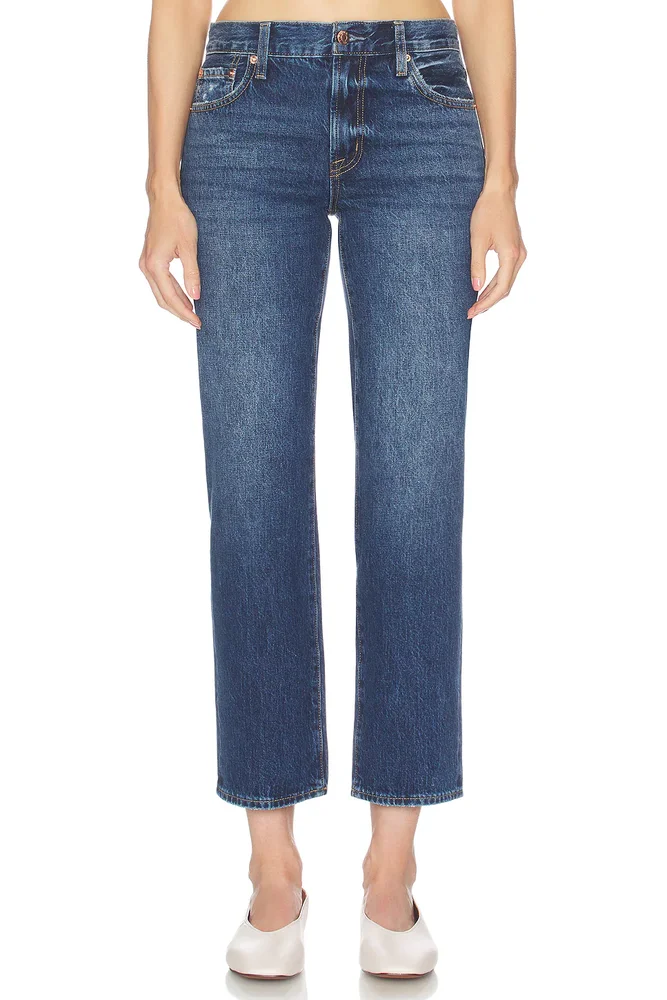 Issa Mid Rise Ankle Straight Leg Jeans
