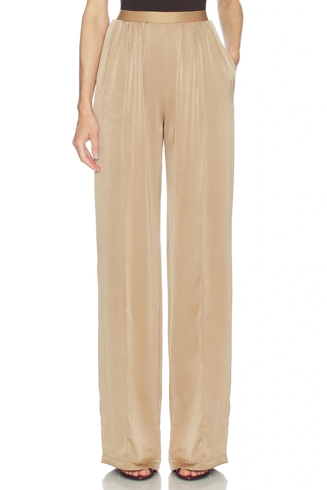Elastic Wide Leg Pant