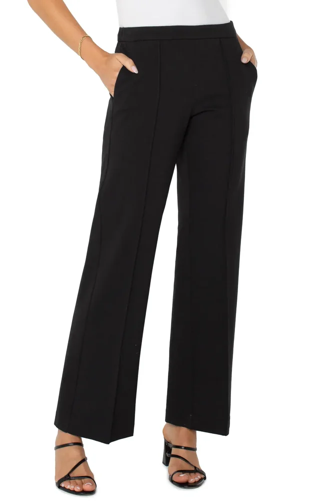 Kayla Wide Leg Pull-On Trousers