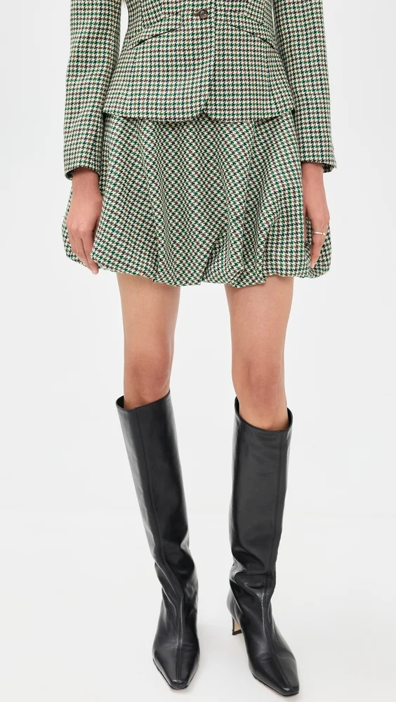 Houndstooth Bubble Skirt