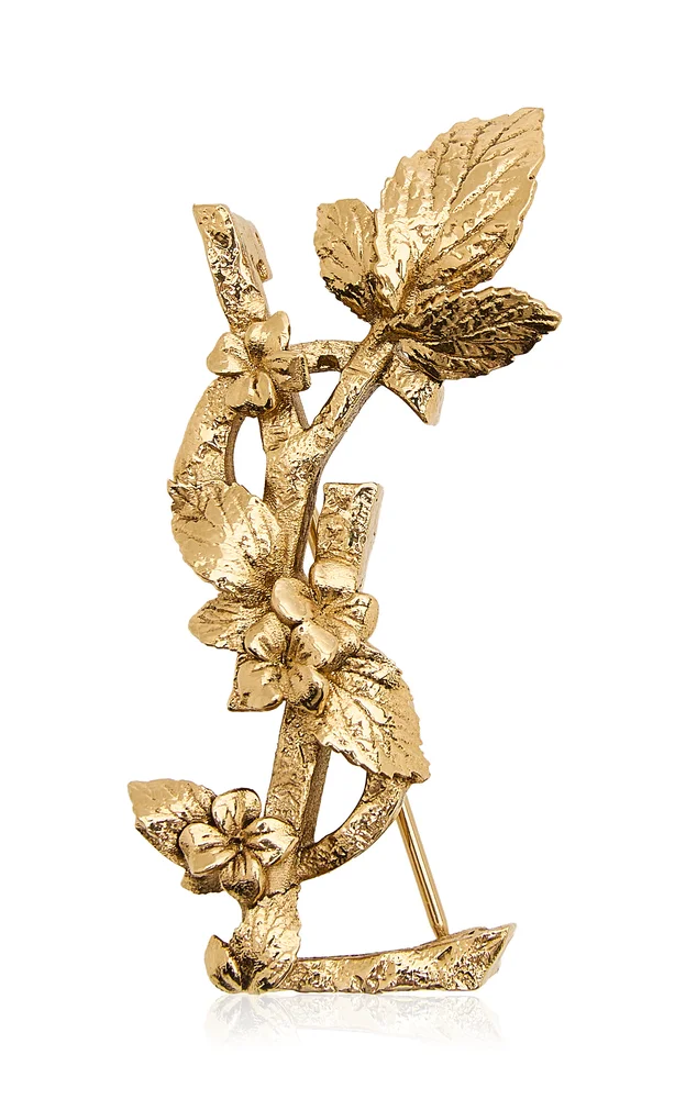 YSL Hydrangea Metal Brooch