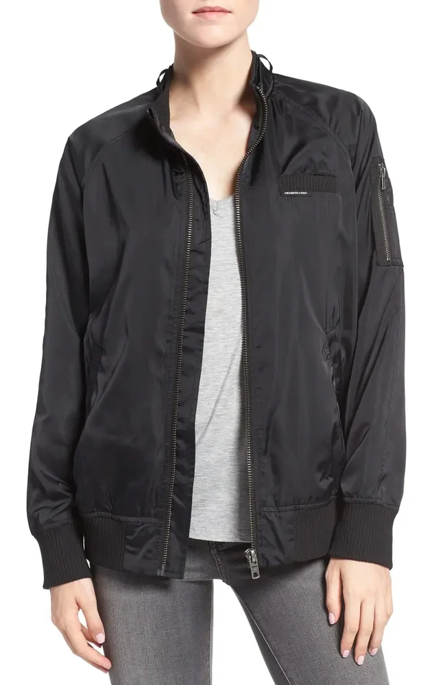 Women's Satin Bomber Jacket