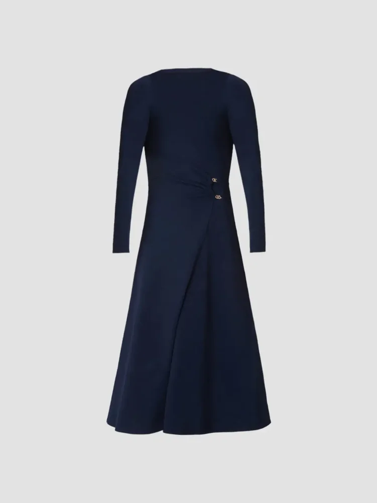 Harrison O-Ring Wrap Midi Dress