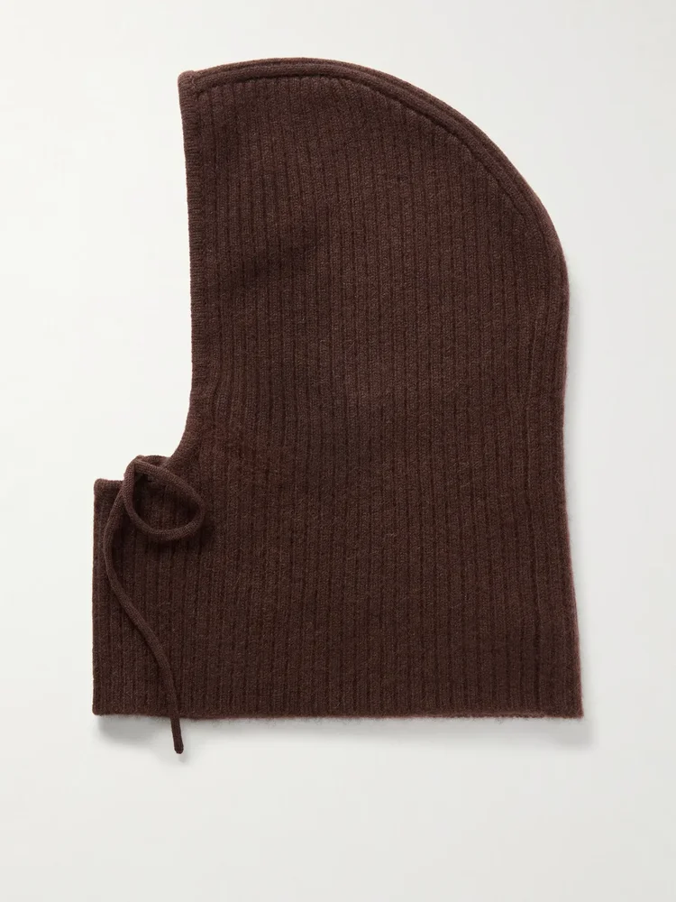 Ribbed cashmere snood