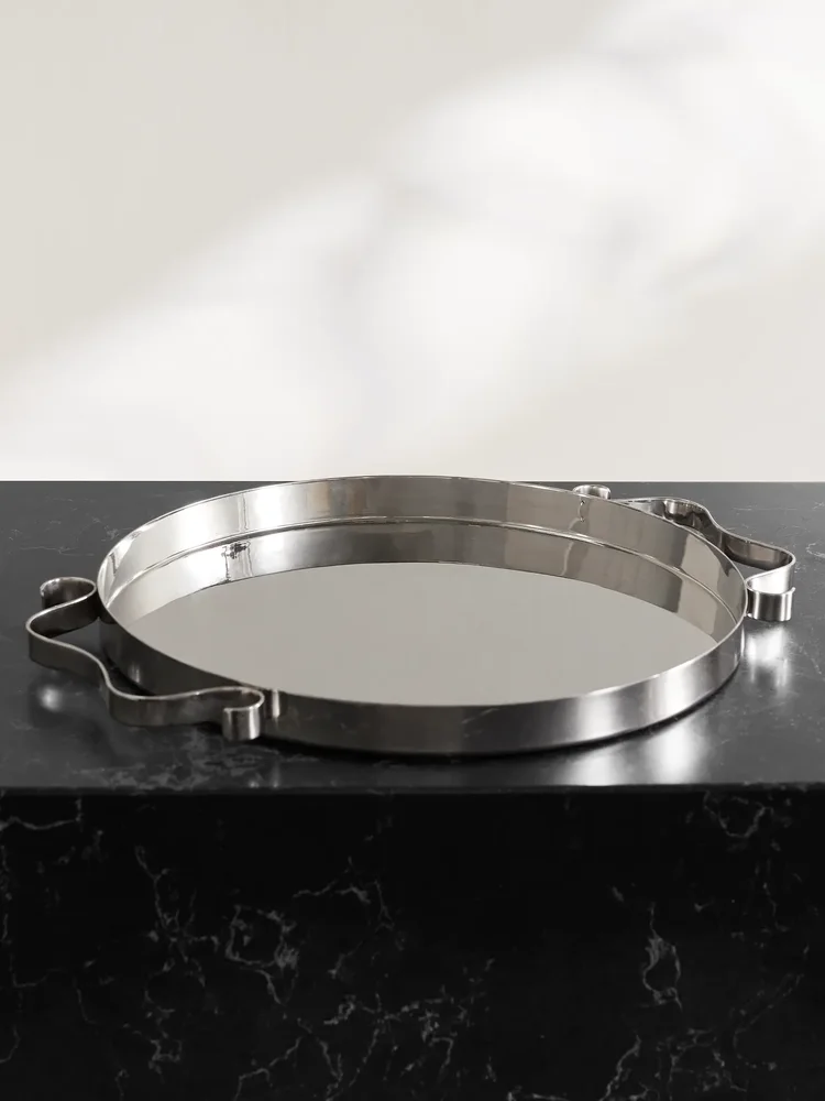 Squiggle stainless steel tray