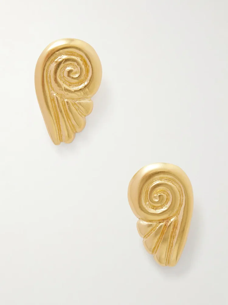 Ion gold-plated earrings