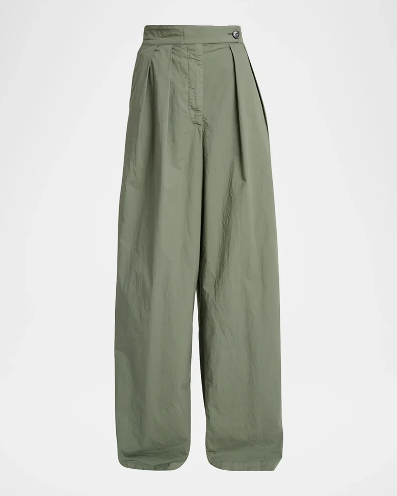 Pamplona Pleated Wide-Leg Pants