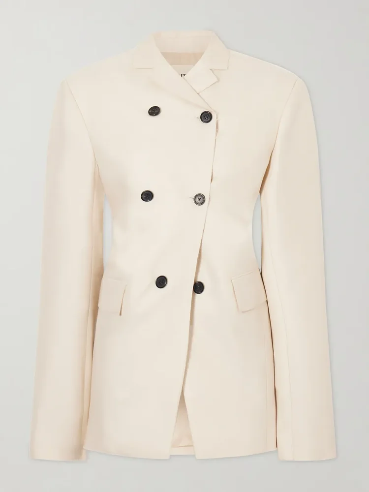 Rolo double-breasted wool and silk-blend blazer