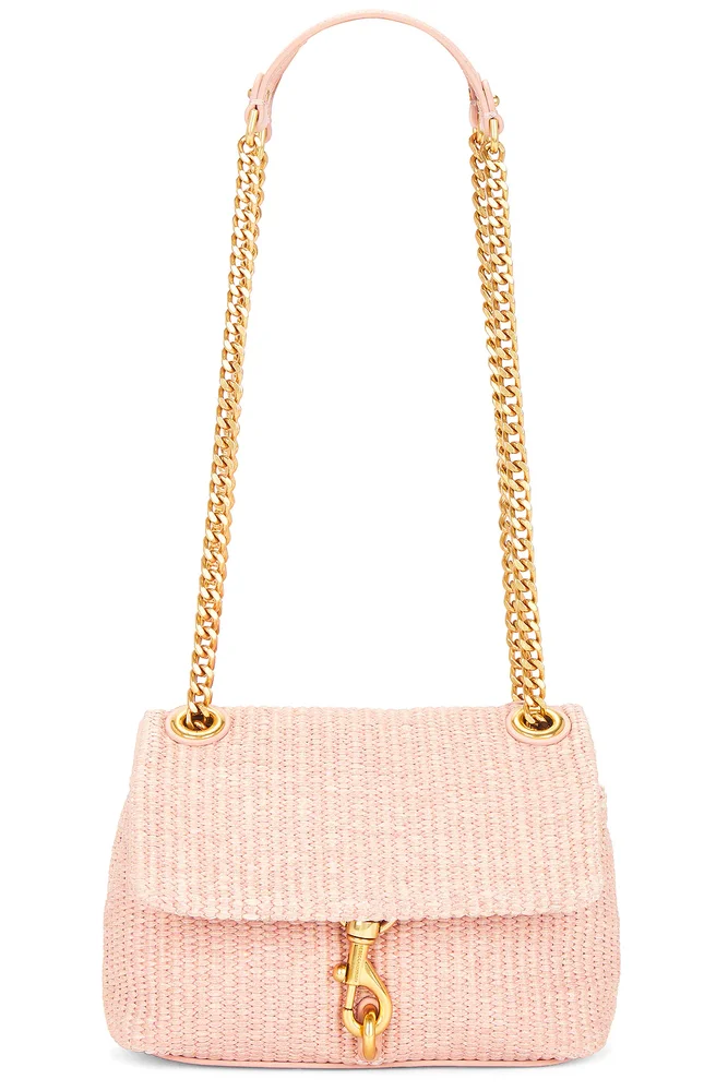 Adjustable Hand-Woven Crossbody Strap - Pink & Orange Pattern
