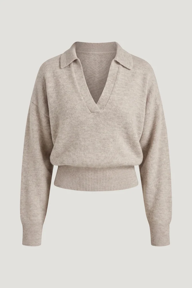 Audrey Cinched Polo Sweater