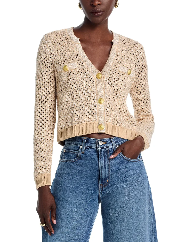 Blanca Cropped V Neck Cardigan