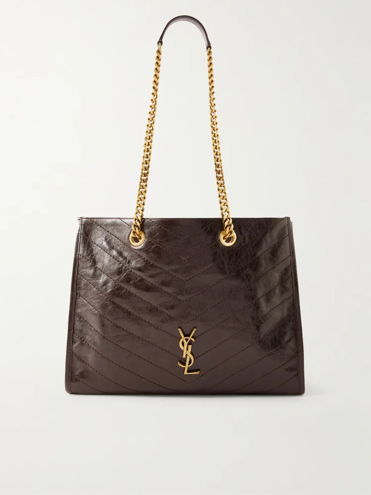 Niki crinkled-leather tote