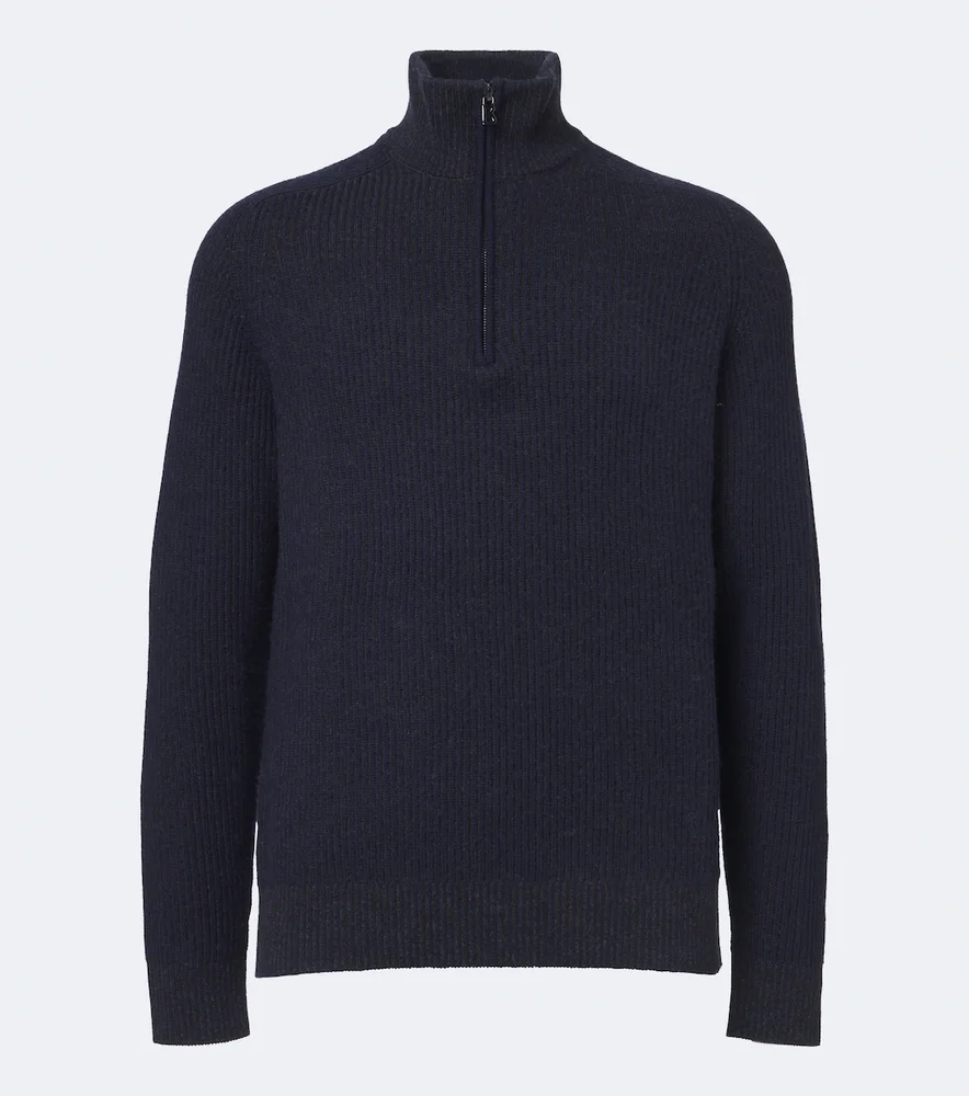 Dwayne wool and cashmere half-zip sweater