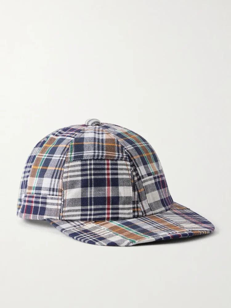 Madras Patchwork Cotton Baseball Cap