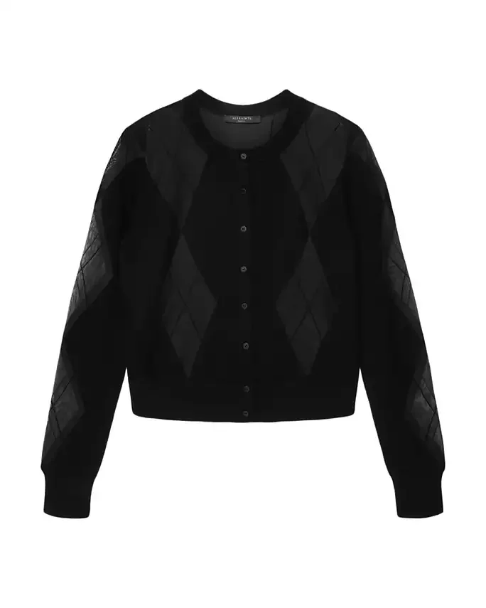 Bern Argyle Mesh Insert Cardigan