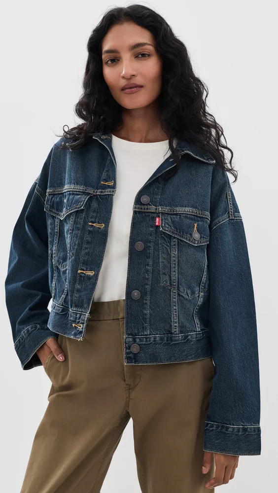 Loose Crop Trucker Denim Jacket