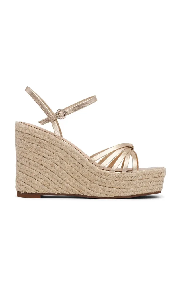 cinqasept.nyc Helen Metallic Espadrille Wedge