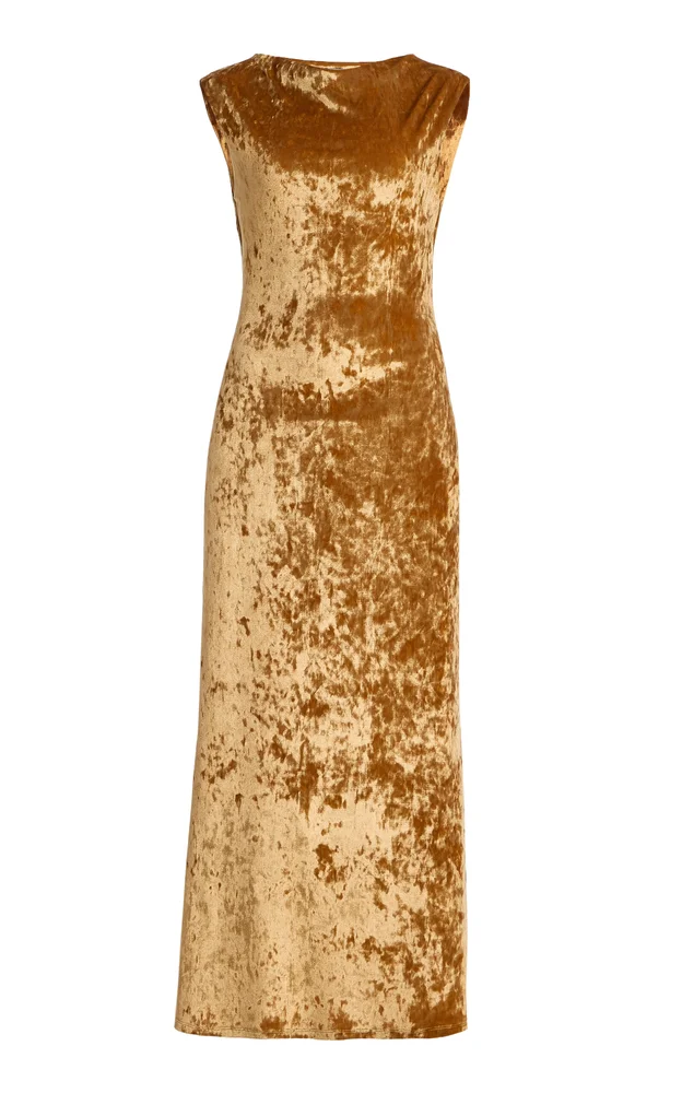 Maia Stretch-Velvet Midi Dress