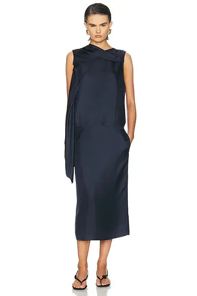 Izia Draped Cape Dress