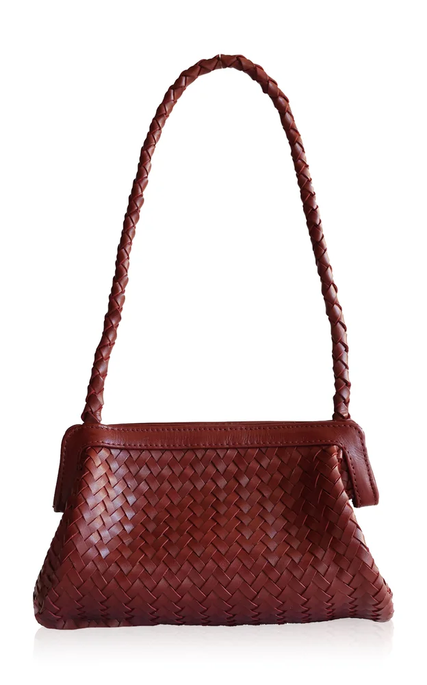 Nille Petite Braided Leather Shoulder Bag
