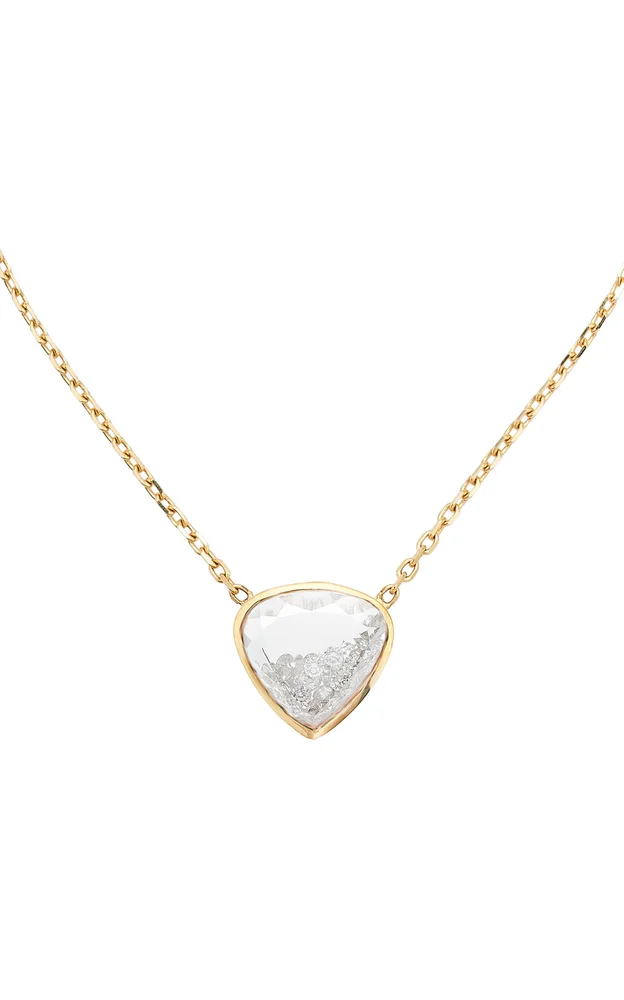 Naipe Heart-ish 18K Yellow Gold Diamond Shaker Necklace