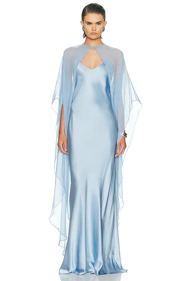 Bias Slip Dress And Cape