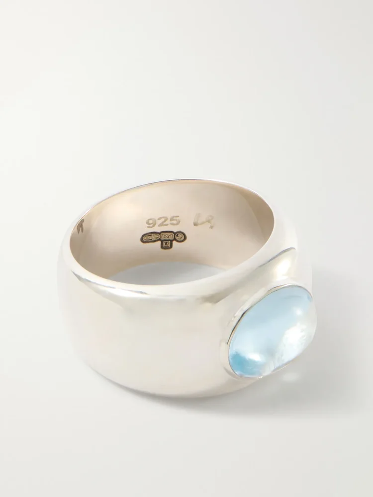 Gentry sterlin silver and topaz ring