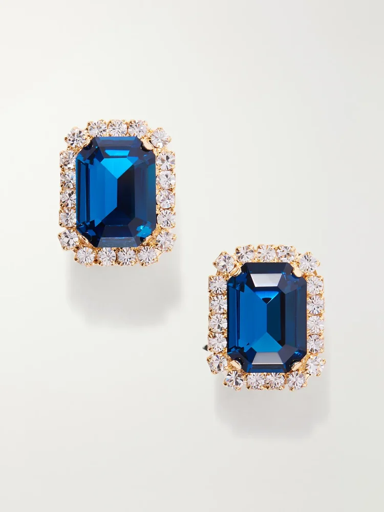 Diana gold-plated crystal earrings