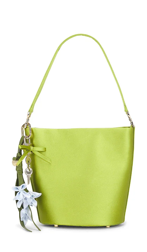Green Satin Bucket Bag