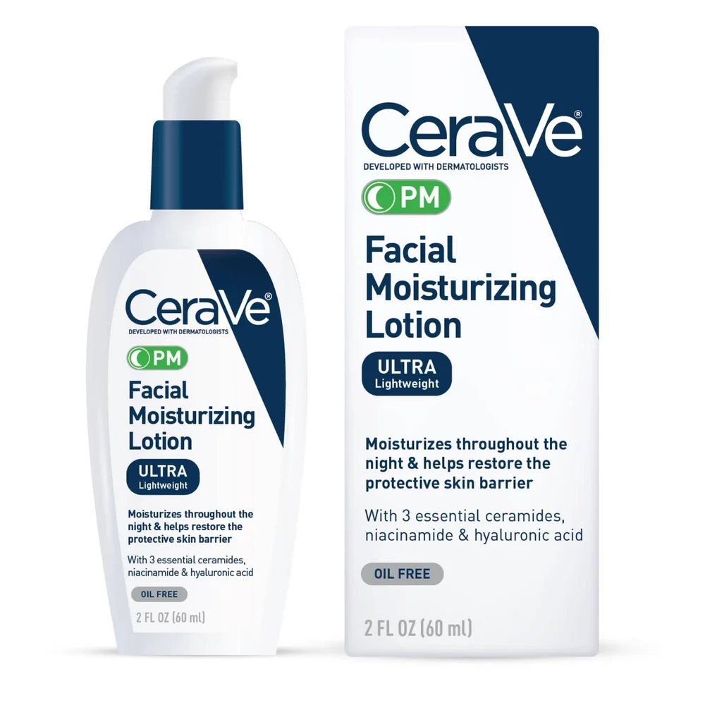 PM Facial Moisturizing Lotion, Night Cream for All Skin Types
