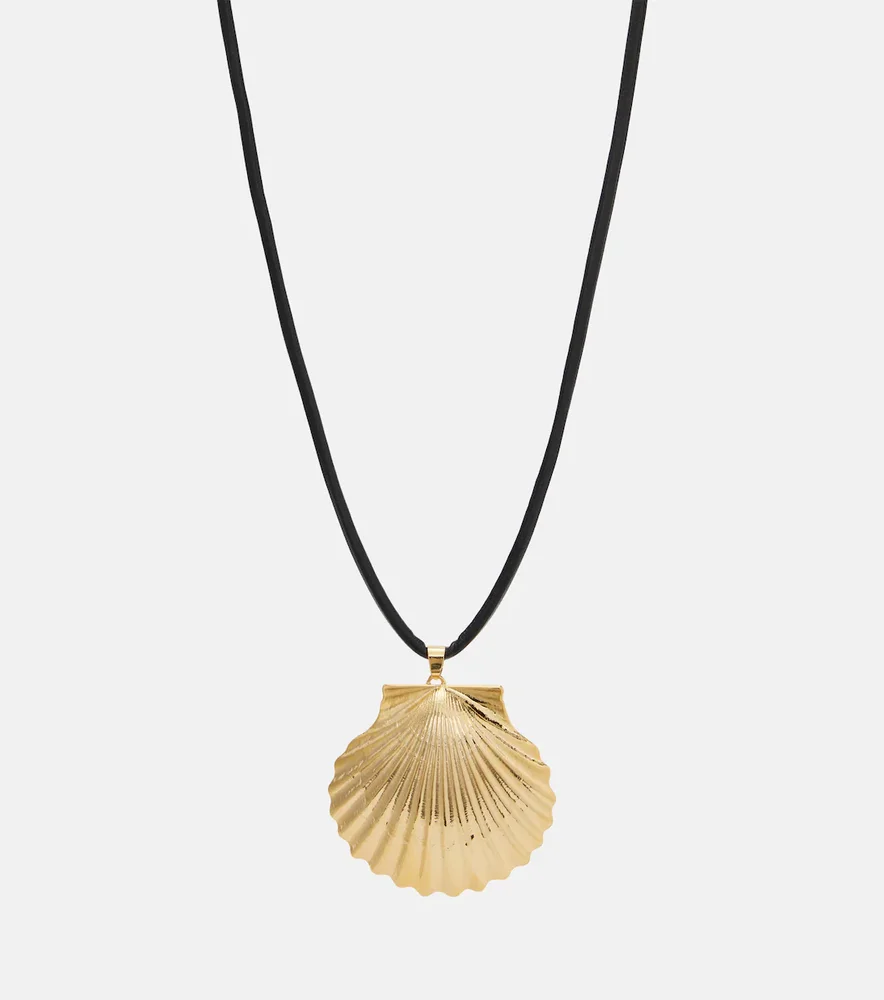 18kt gold-plated pendant necklace