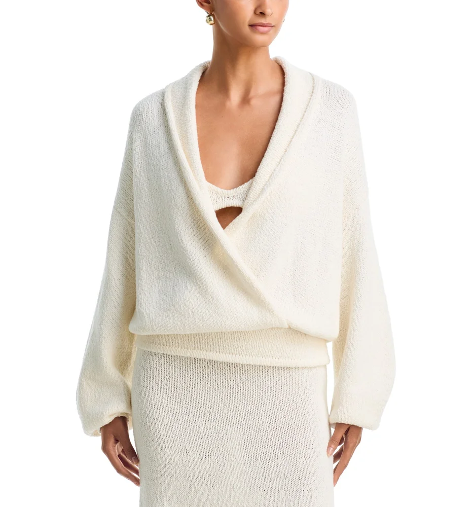 Kena Cotton Knit Wrap Top