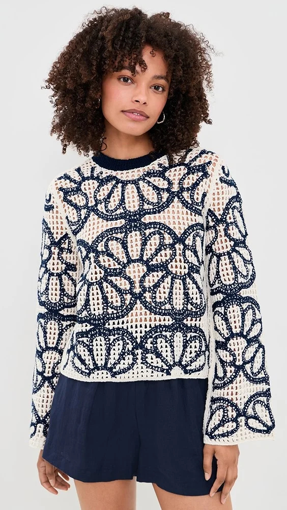 Floral Embroidered Rhoda Pullover