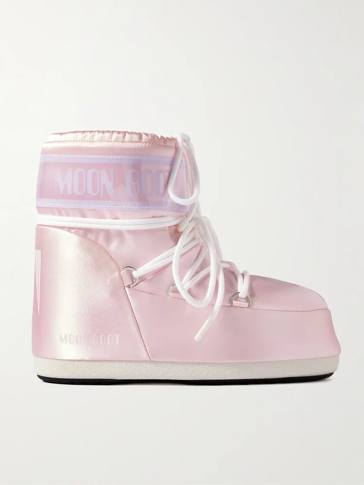 Icon satin ankle boots