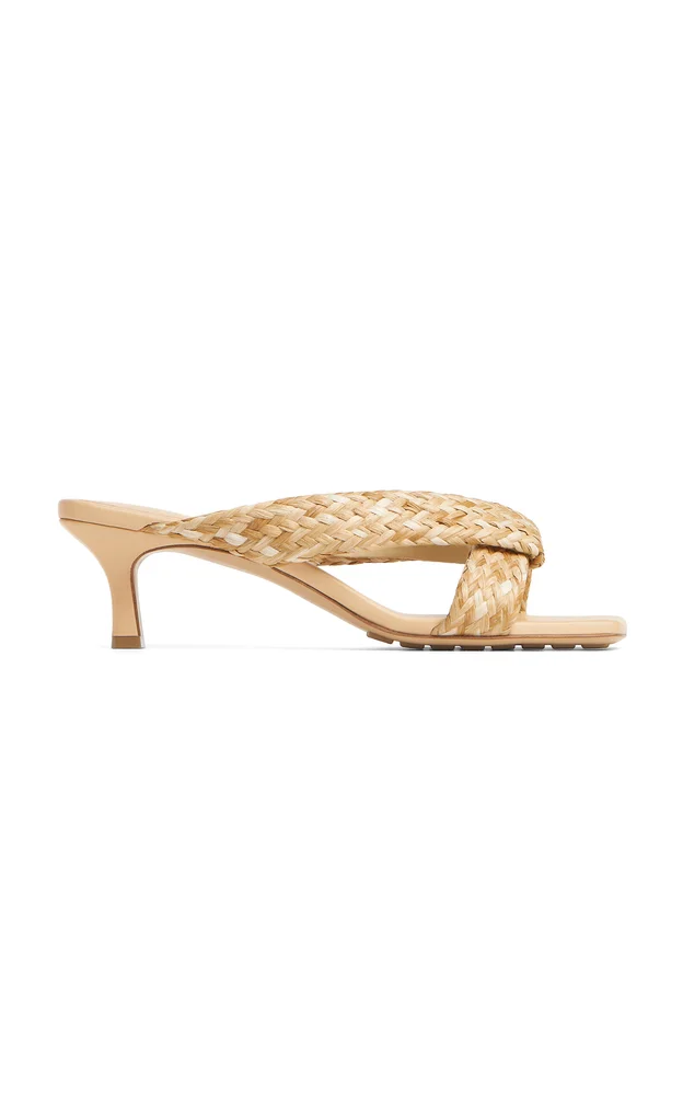 Riva 50mm Raffia Mules