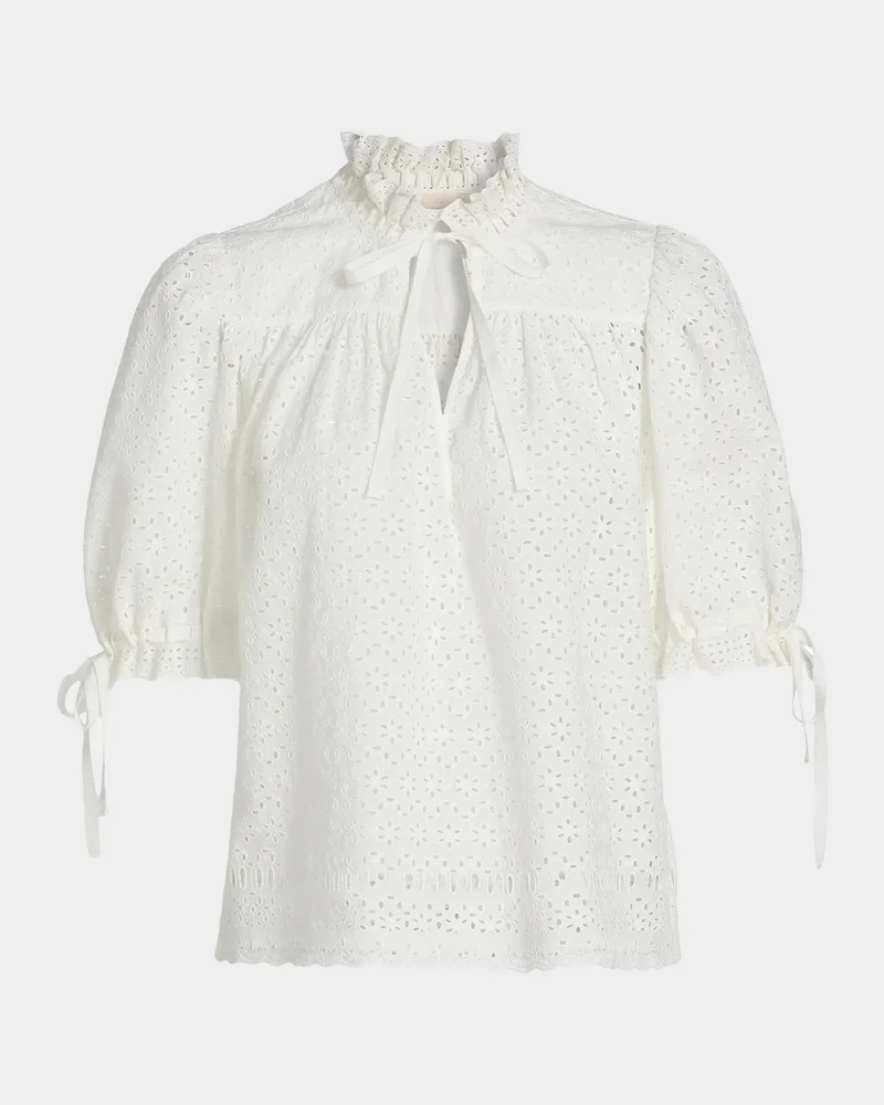 Aloutte Eyelet Cotton Top