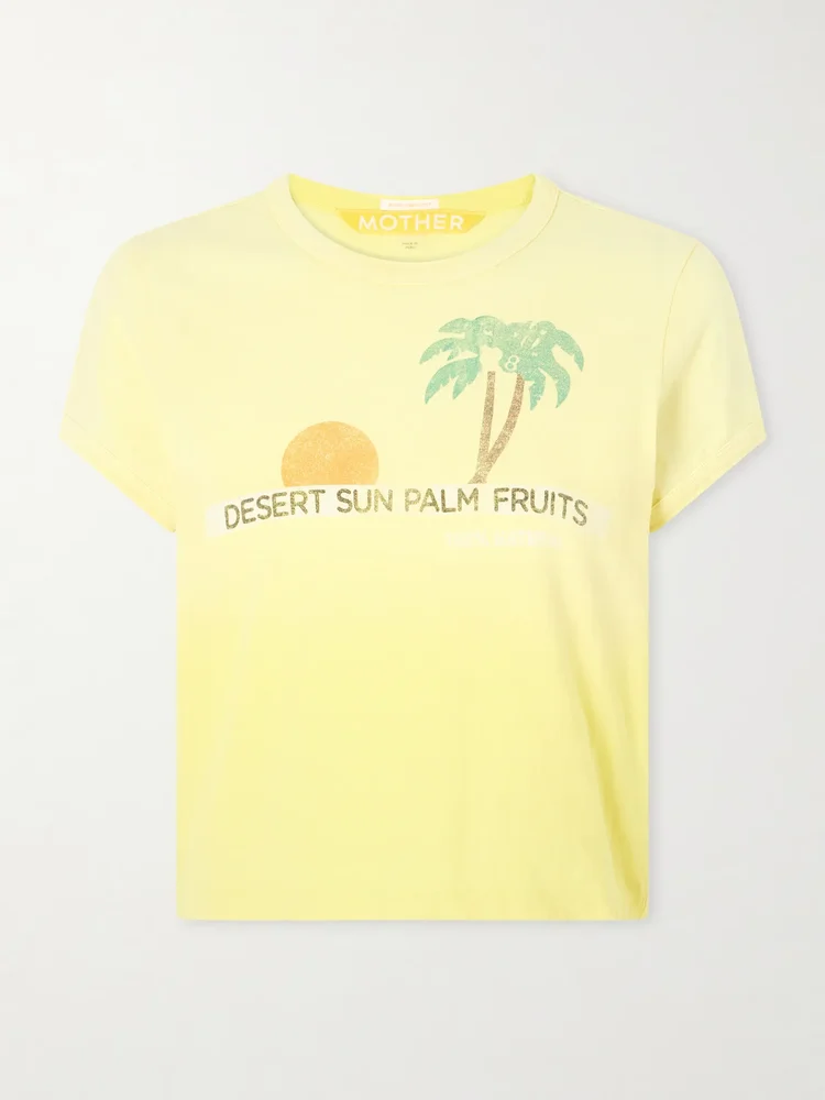 The Itty Bitty Ringer printed cotton-jersey T-shirt