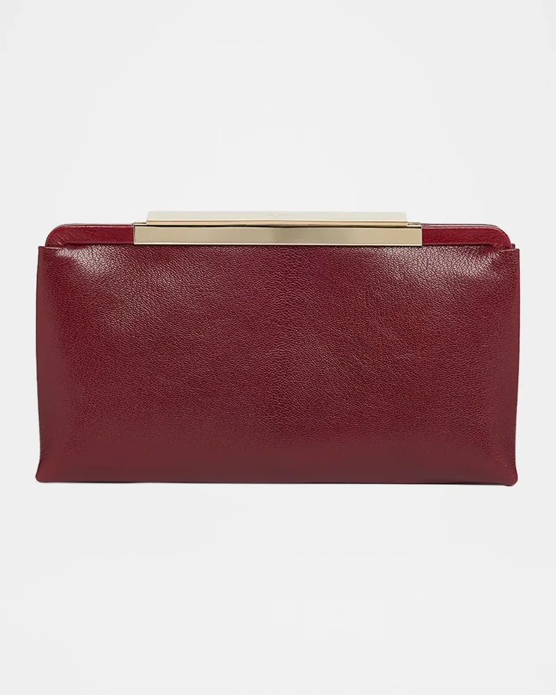 East-West Clutch Bag in Supple Leather