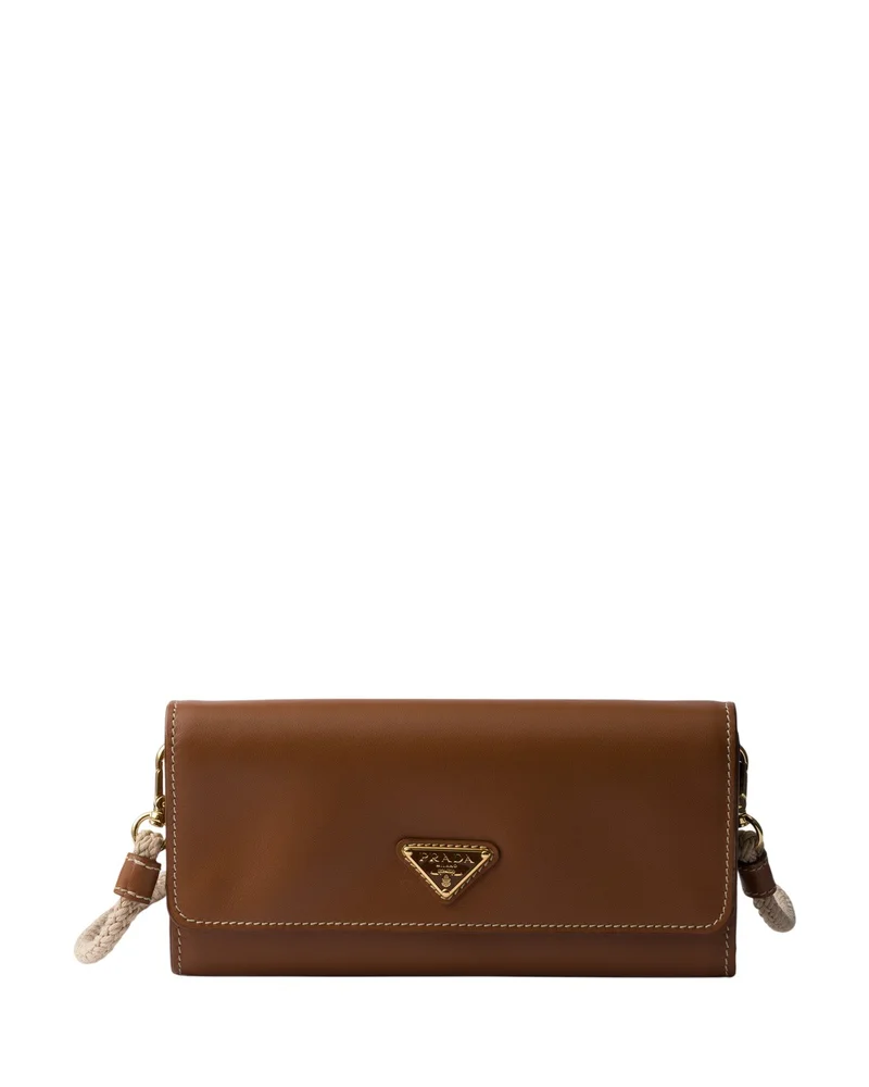 Leather Wallet With Shoulder Strap