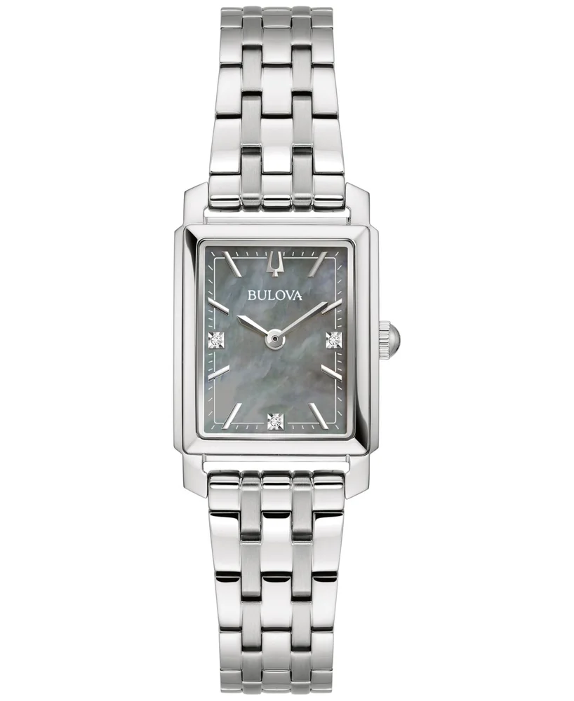 Sutton Diamond Accent Stainless Steel Bracelet Watch 21mm