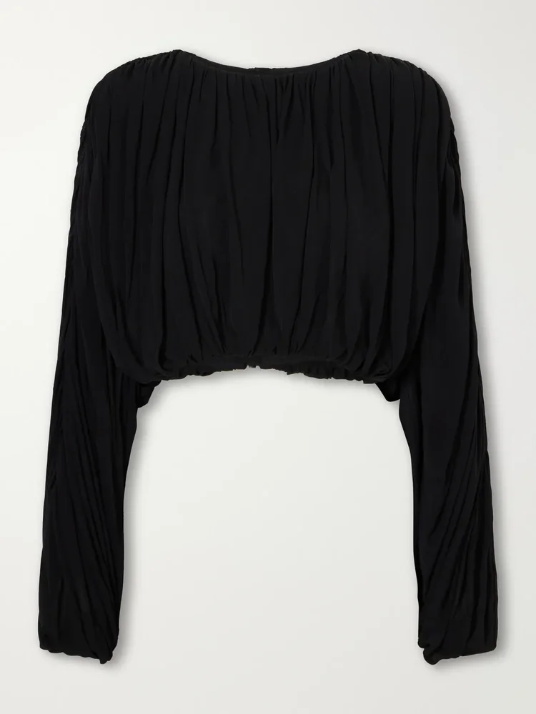 Micka jersey draped blouse