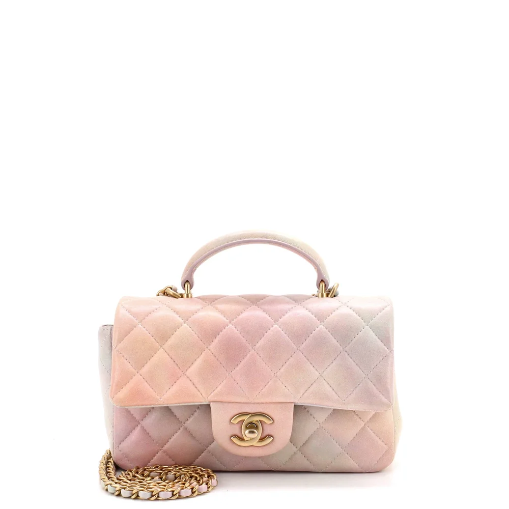 Pre-Owned Chanel Rectangular Mini Top Handle Flap Bag 20cm