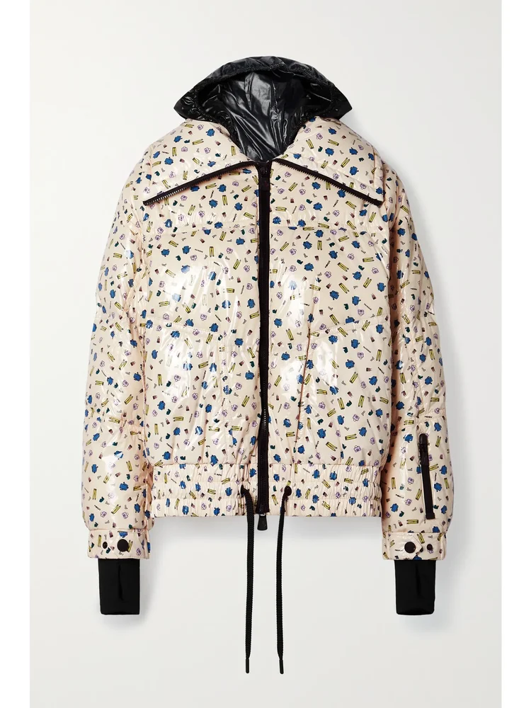 + 3 Moncler Grenoble printed quilted down ski jacket