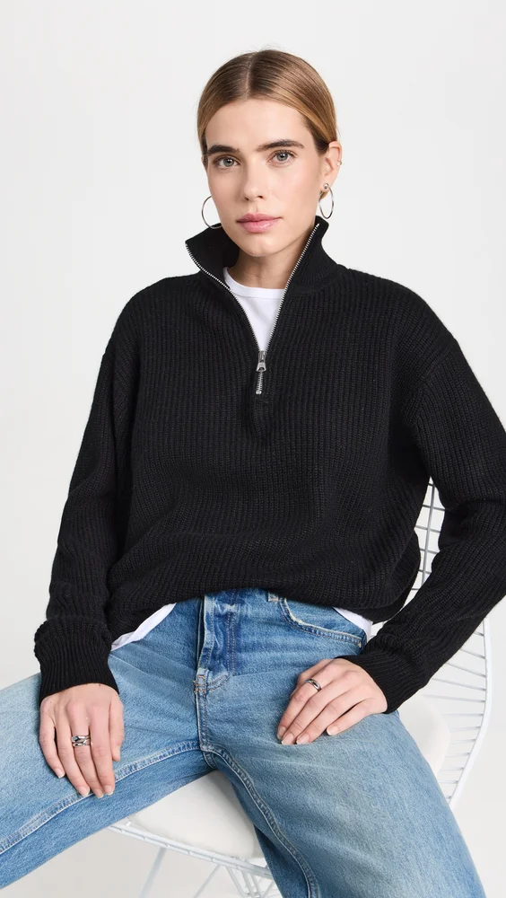Cashmere Half Zip