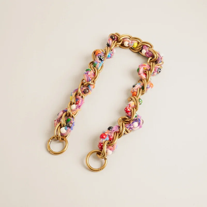 Gumball Yarn in Chain Shoulder Strap - Pink Multi