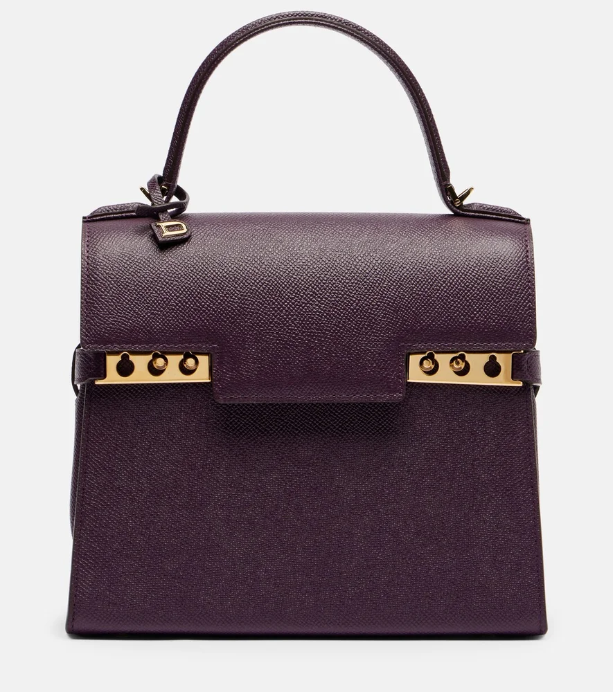 Tempête PM leather top-handle bag Burgundy